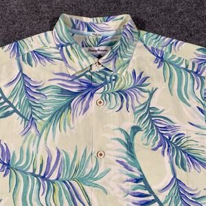 Tommy Bahama Alta Vista Fronds Short Sleeve Camp Hawaiian Shirt Mens Medium